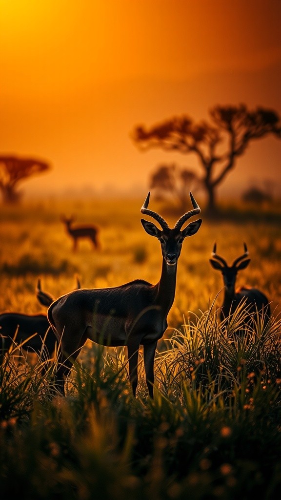Lion Pursuing Antelope