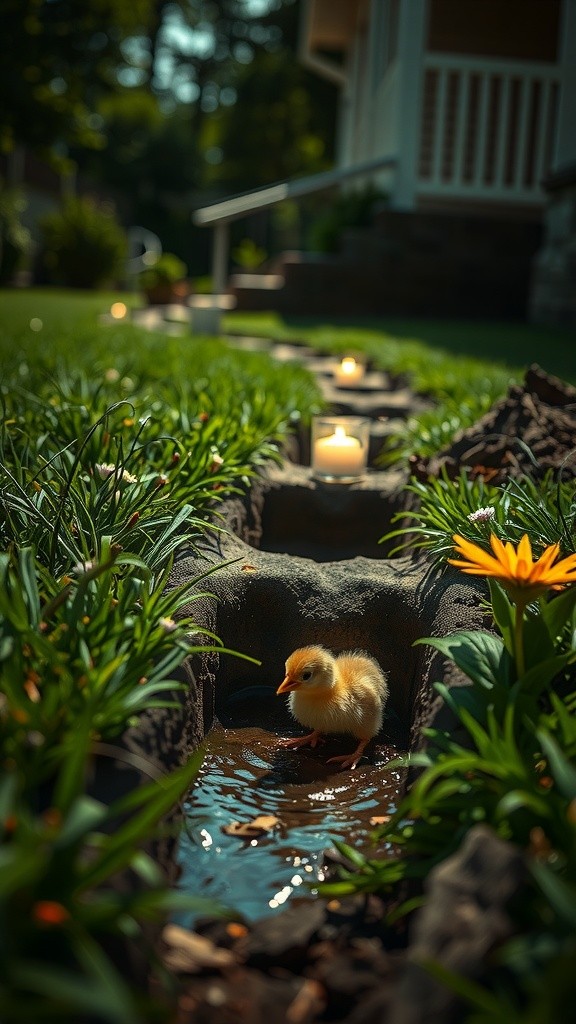 Persahabatan Tak Terduga: Anak Ayam dan Kucing Oranye