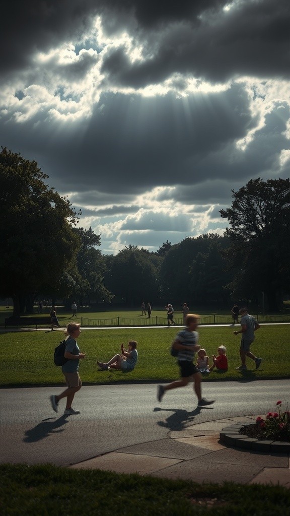 Glitch in Reality: A Park's Surreal Transformation