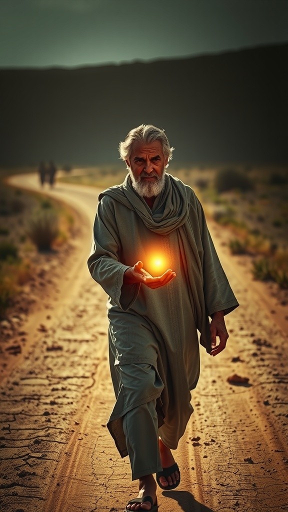 Jesus Christ: Prayer with a Red Rose