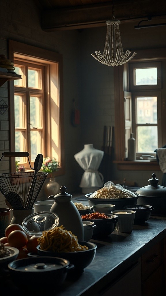 Cooking Noodles in the Kitchen