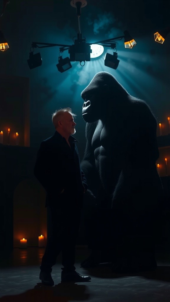 Gorilla & Human: A Biometric Encounter in Chiaroscuro