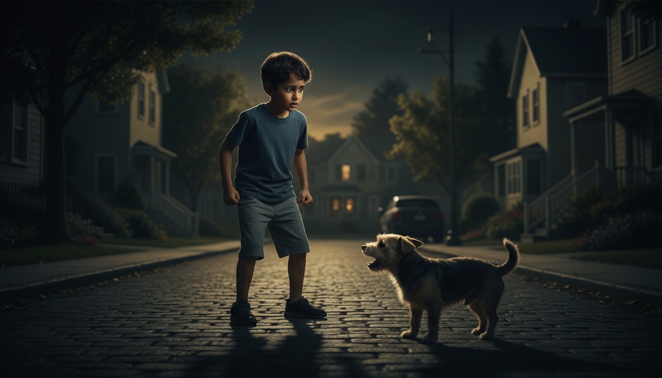طفل يخاف من كلب