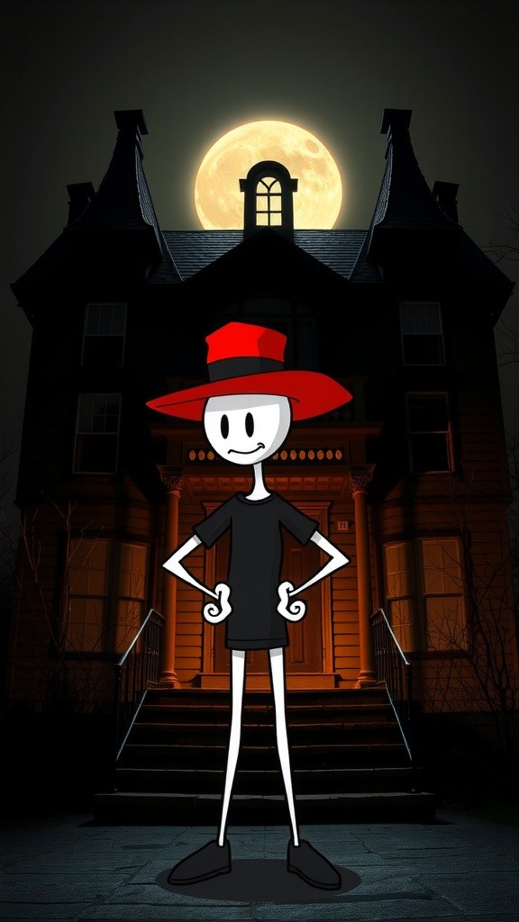 Stick Man in Haunted House Adventure