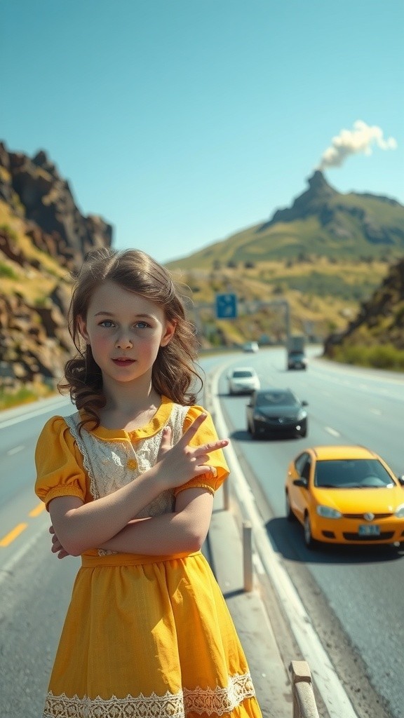 The Larva Road Engulfs Cars