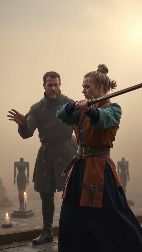 Female Warrior on Horseback to Battle