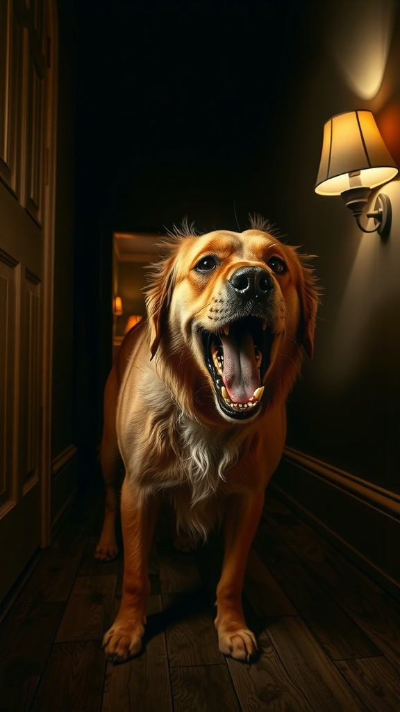 A Night of Tension: Dog and Cat Face Off