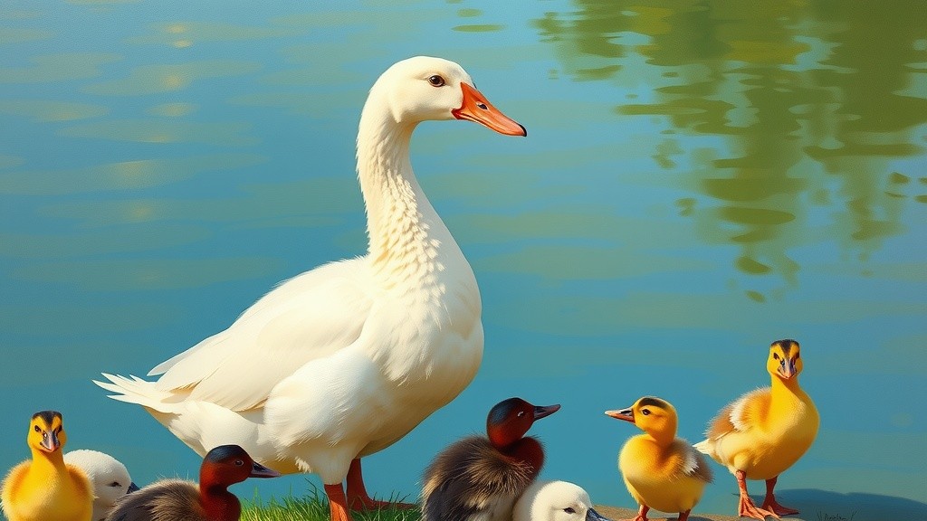 The Adventure of Mother Duck and Her Colorful Ducklings