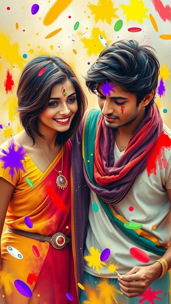 The Colorful Holi of Love