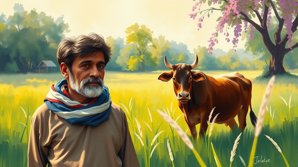 गाय और किसान की दोस्ती