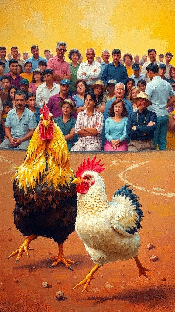 Pertarungan Ayam: Si Kecil vs Si Besar