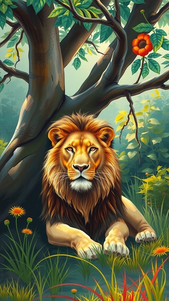 शेर और चतुर कछुआ