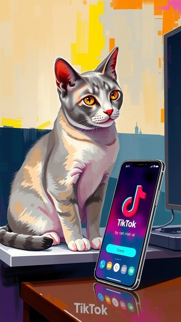 Kucing yang Kecanduan TikTok
