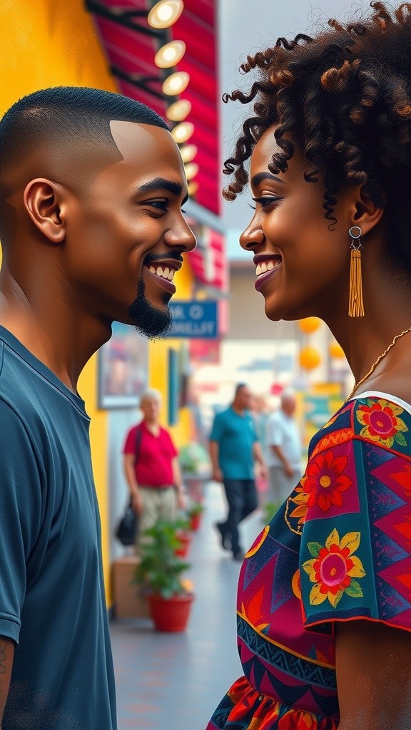 Mad Man and Mad Woman Celebrate New Baby in Market