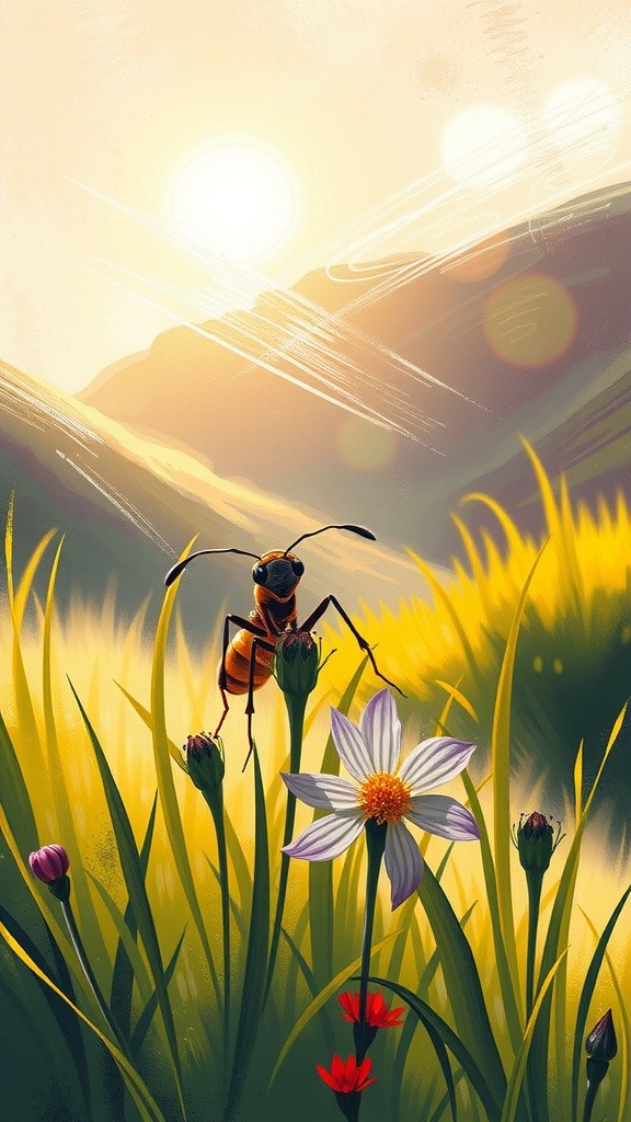 The Ant and the Bee in the Golden Garden