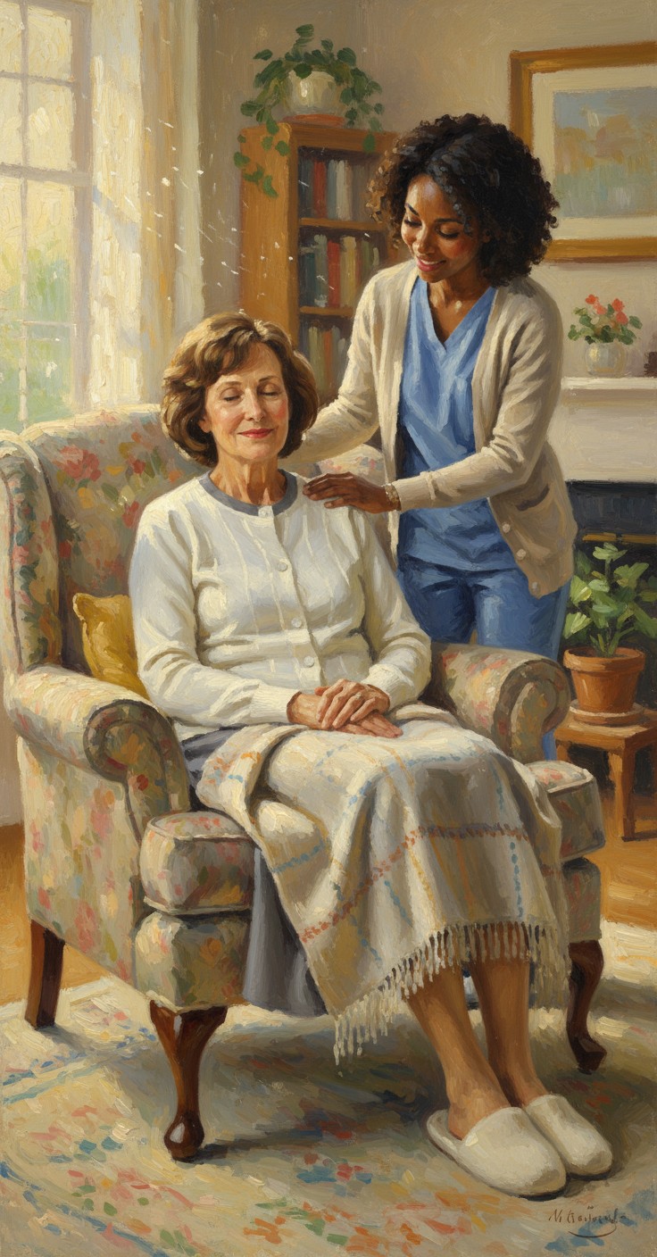 Caring for a Blind, Elderly Woman with Dementia: Strategies for Safety and Comfort