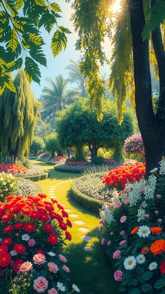 Chatting in a Beautiful Garden