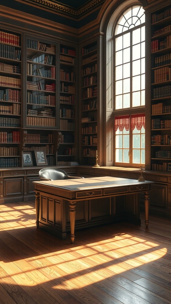 19th-Century Russian Study: A Hyper-Realistic Interior