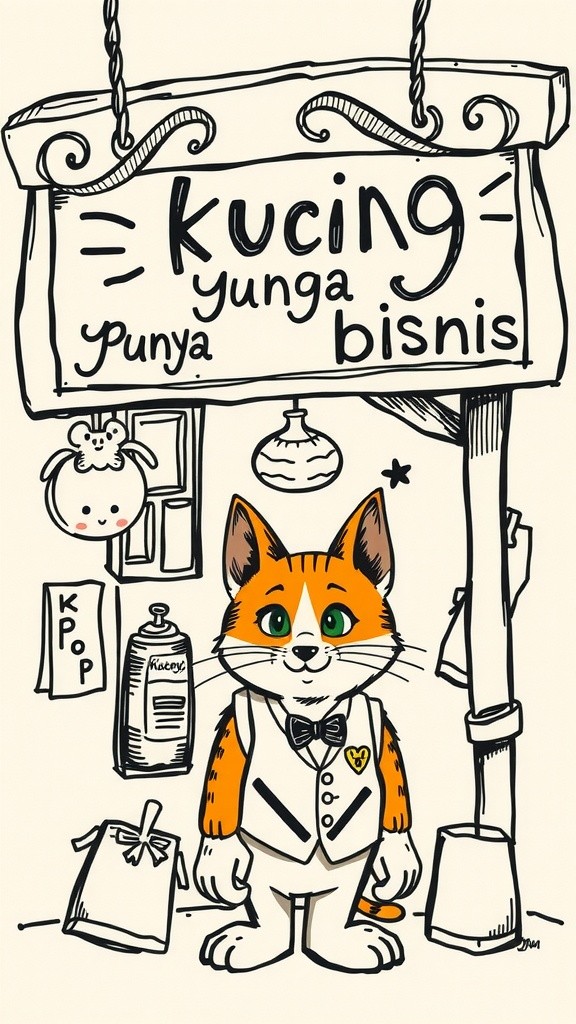 Kucing Bisnis yang Lucu