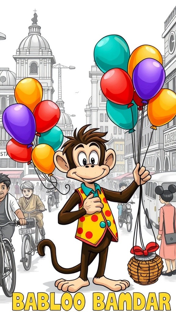 बबलू बंदर और जादुई गुब्बारे