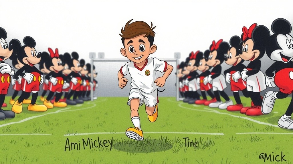Mickey's Last-Minute Goal for Victory