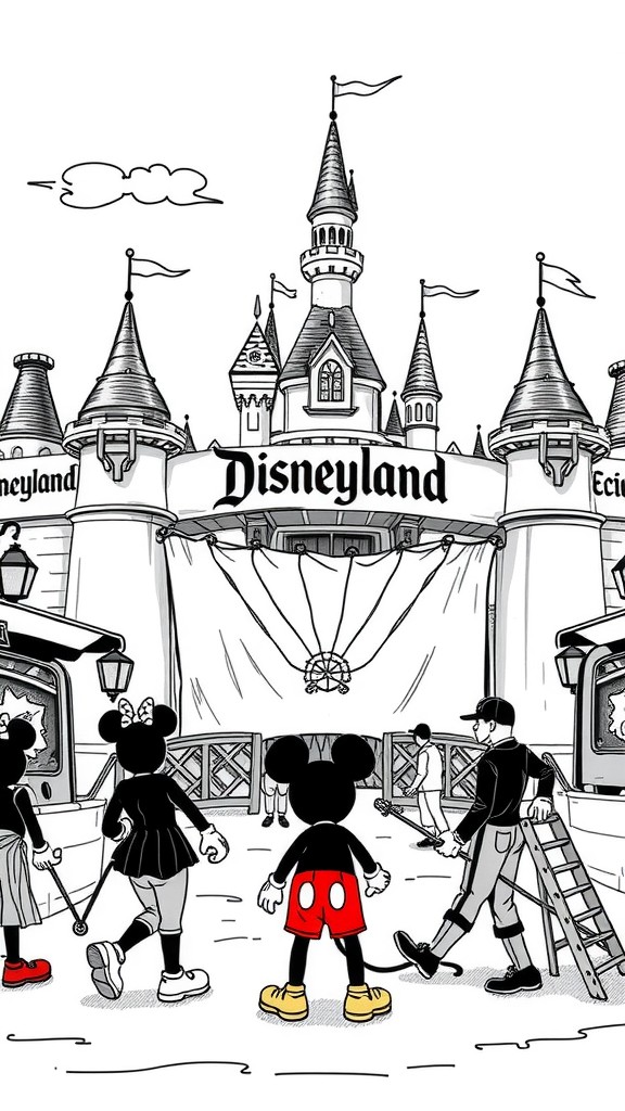 Countdown to Magic: Final Preparations for Disneyland's Grand Opening