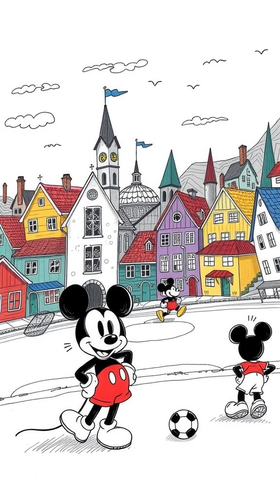 Mickey Hits the Pitch