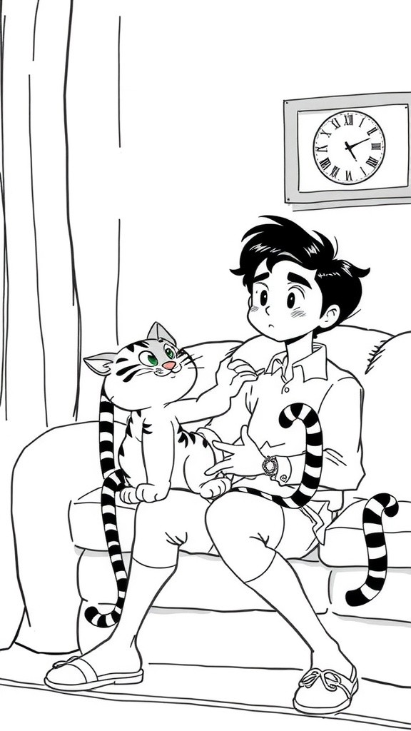 Tiger Startles Mickey, Licking Cup Confuses Everyone