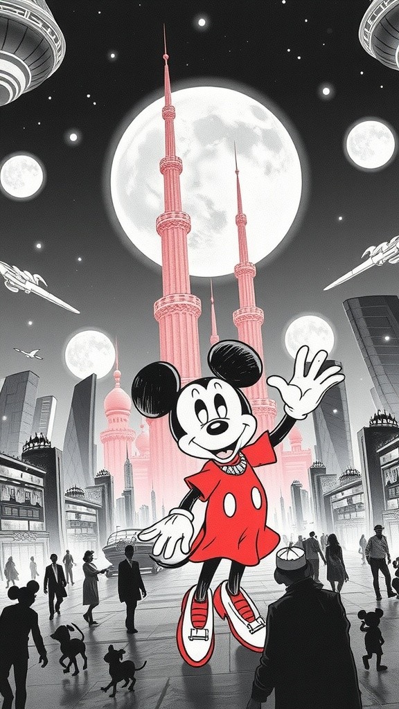 Disney Characters in 3025: A Futuristic Adventure