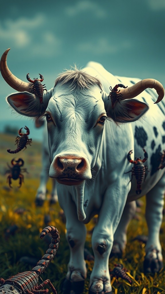 Cow's Scorpion Rescue: A Thrilling Escape!
