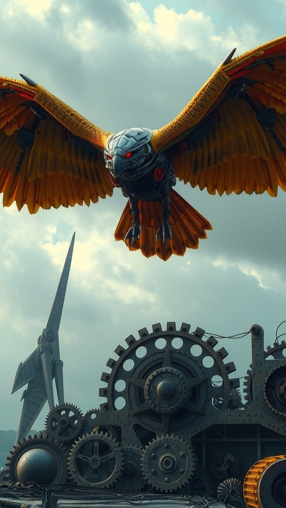 Mecha Birds Attack Mecha Rabbit