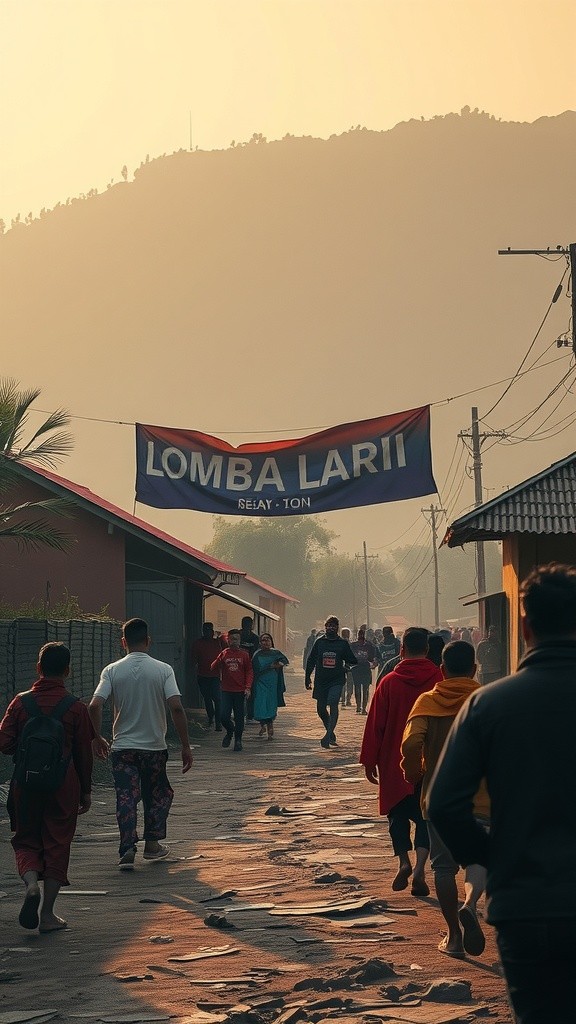 Lomba Lari Unik: Siapa Takut dengan Kompor Menyala?
