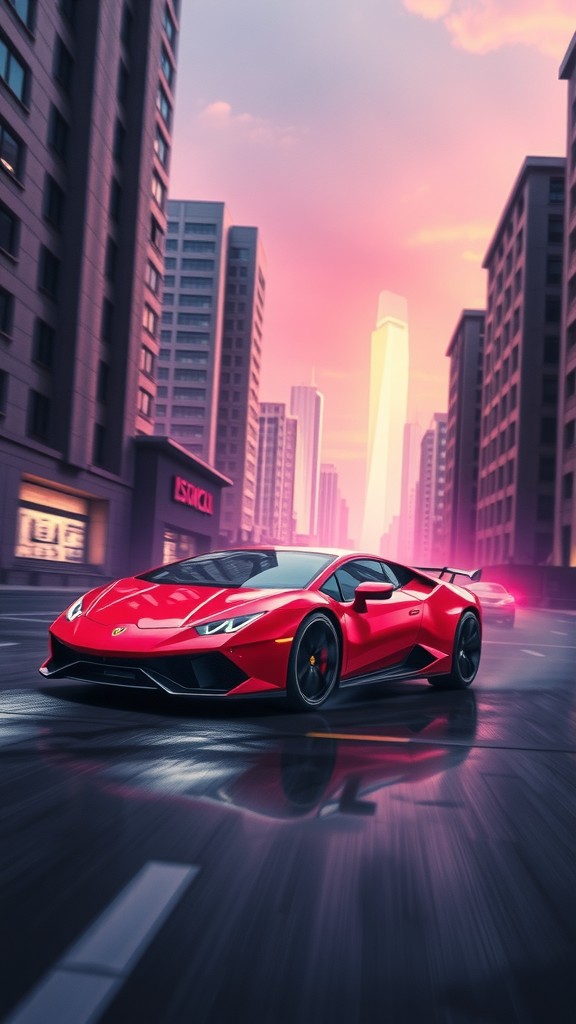 Futuristic Spider-Man Meets Red Lamborghini: Cinematic Adventure