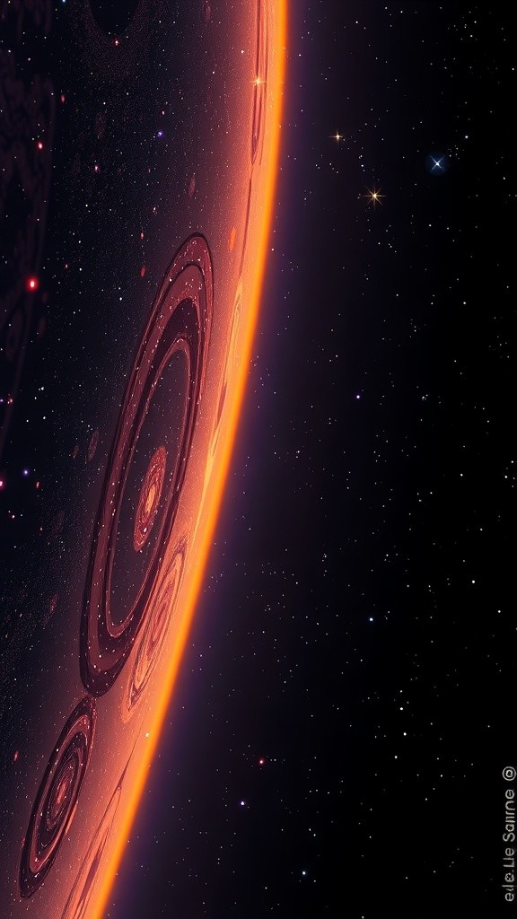 Tranquil Journey Through Saturn's Golden Rings