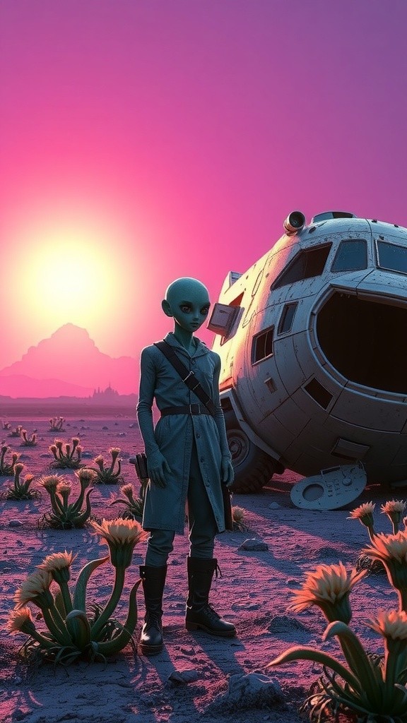 The Alien on the Planet