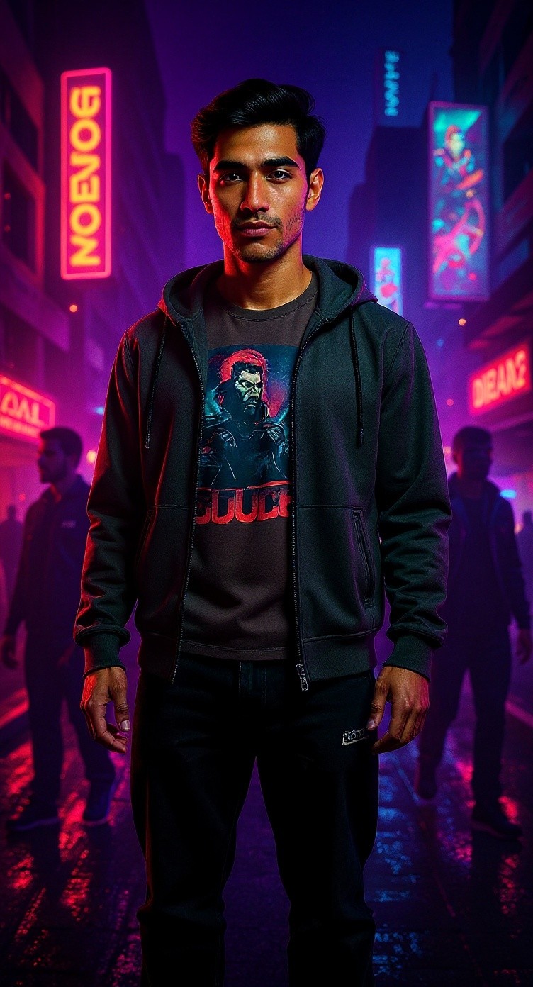Neon Cyberpunk Pulse: Epic Gaming Odyssey