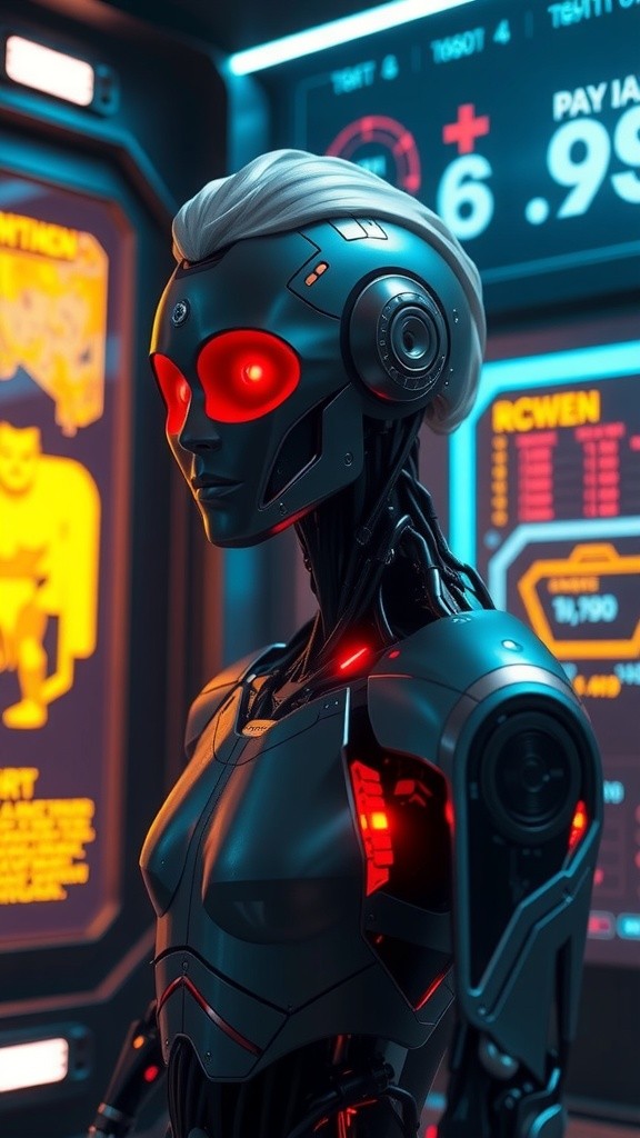 Robot's Double Vision: A Hilarious Reflection!
