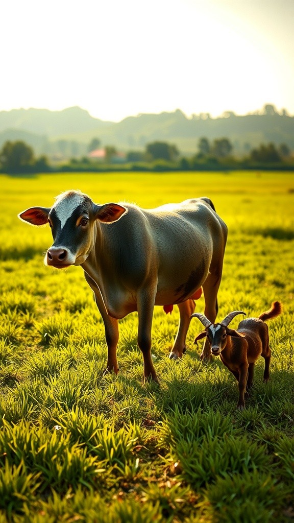 The Friendship of Cow and Goat