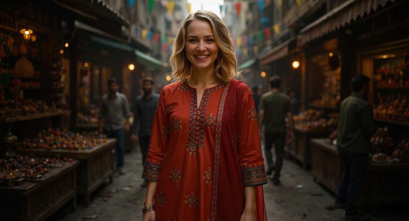American Larki Golgappe Khane India Aayi