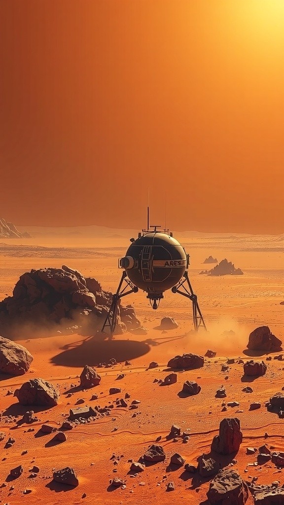 Astonot Leanding on Mars