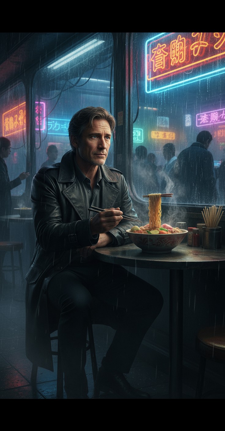 Neon Shadows: A Bladerunner Noir