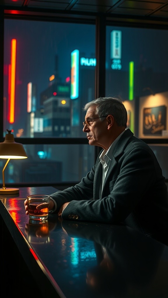 Neon Shadows: A Bladerunner Noir