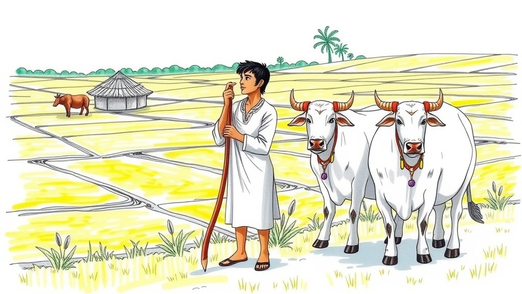 किसान और उसके बैल