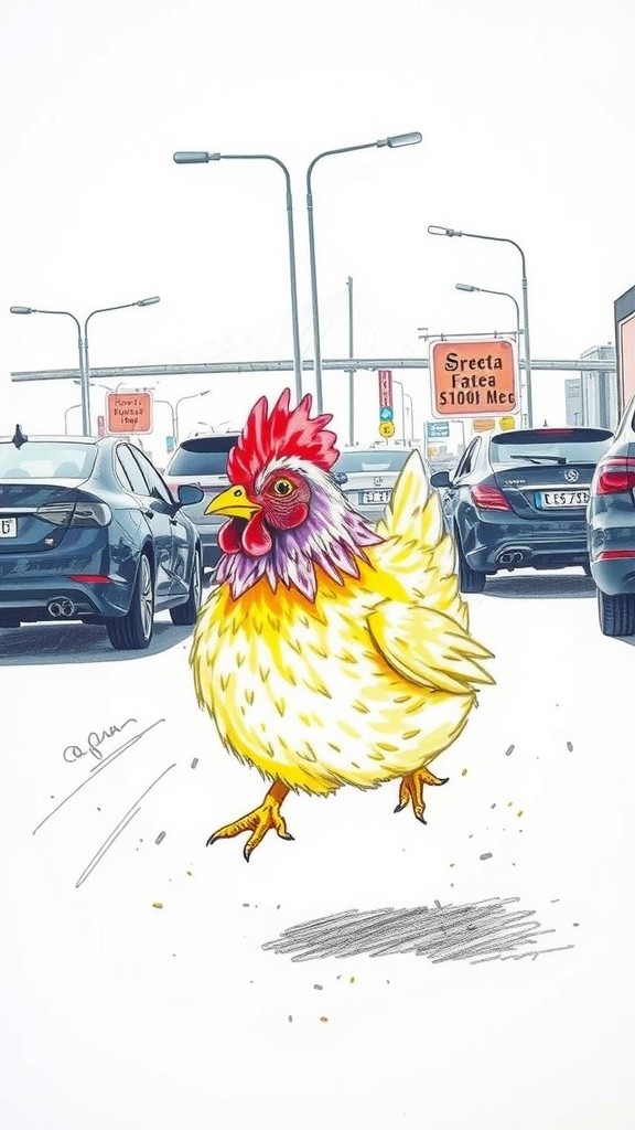 Ayam yang Selamat dari Kecelakaan