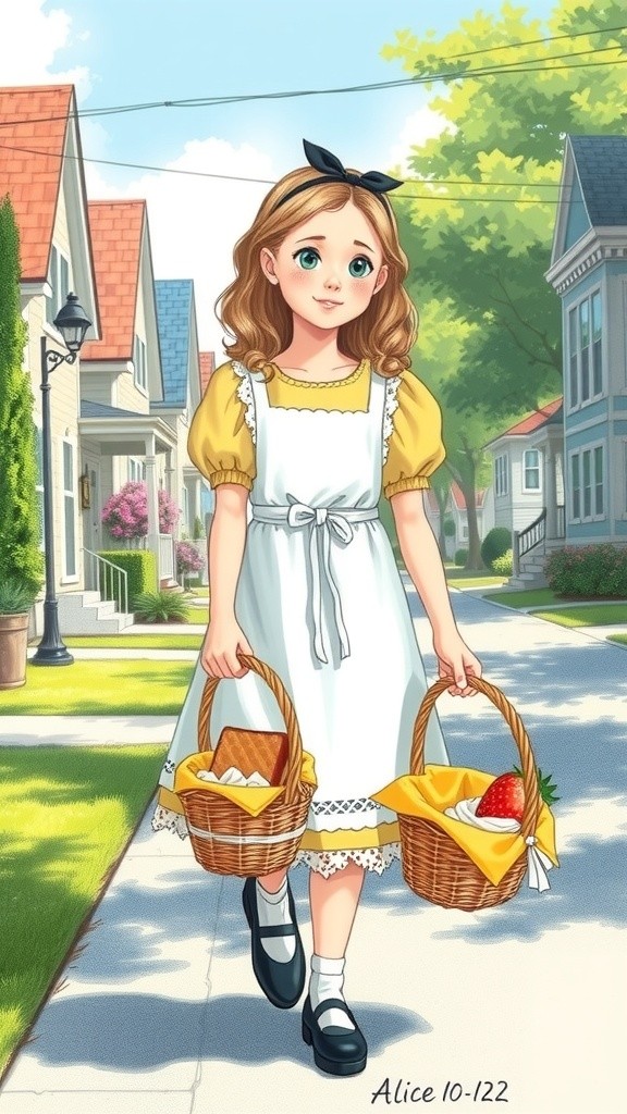 A Girl's Sweet Visit to Grandma on Her Pink Bicycle