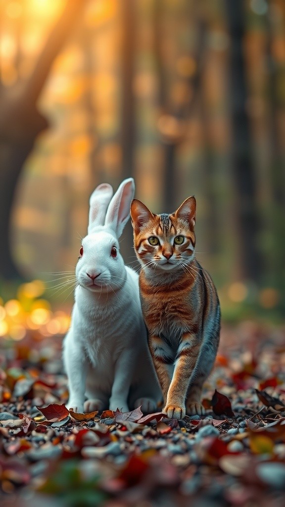 Persahabatan Sejati: Kucing dan Kelinci