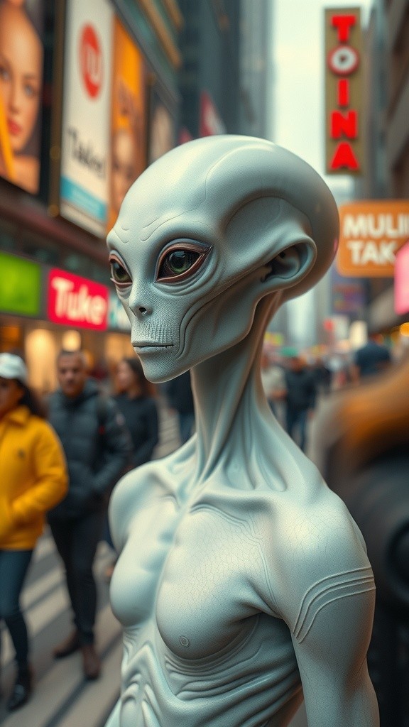 Alien Observes Human Quirks: A Coffee Anticipation