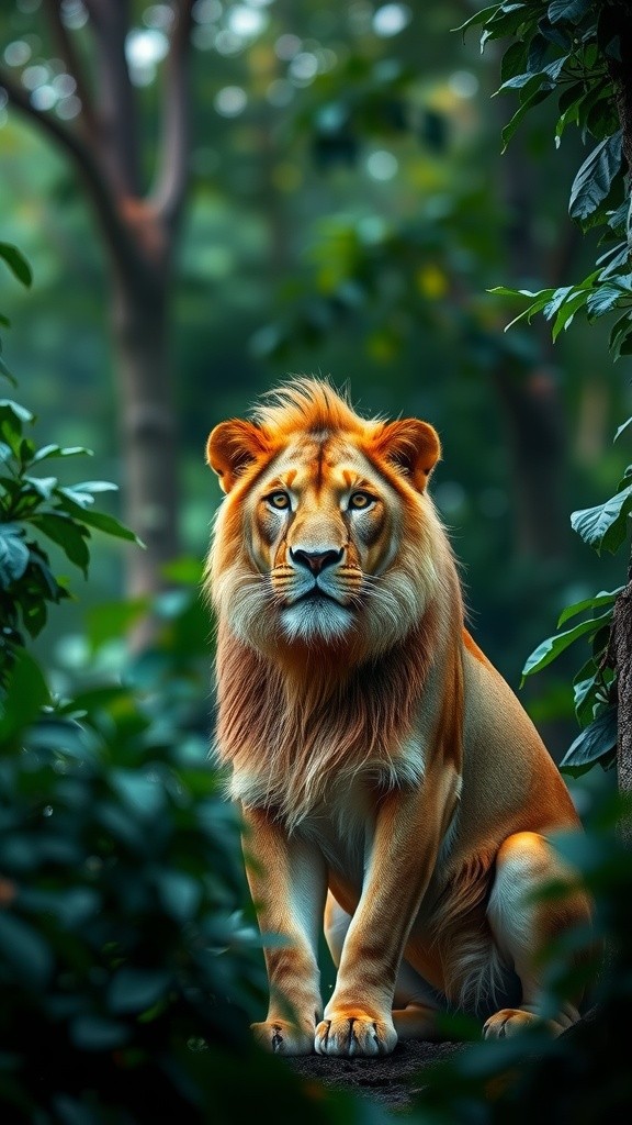 शेर राजा और उसके प्यार भरा परिवार