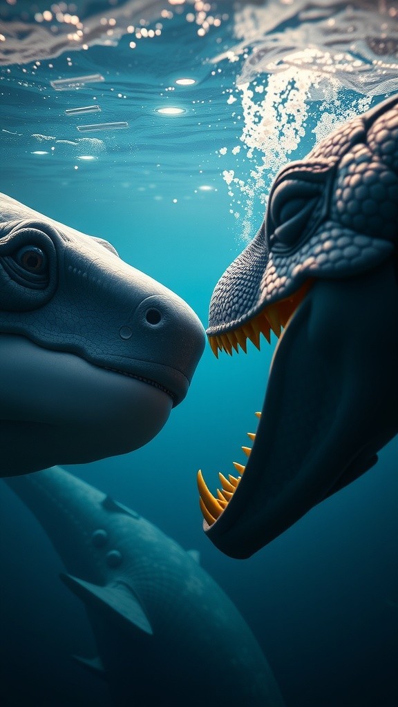 Pertarungan Legendaris: Megalodon vs Mosasaurus