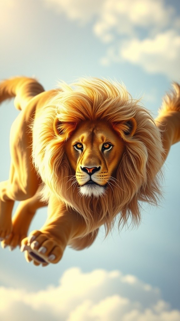 Skydiving Lion: A Mane Attraction